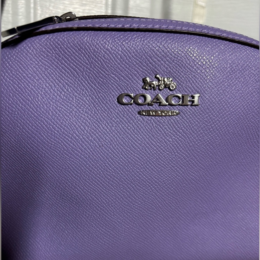 Coach Lavender Pebbled Leather Crossbody Bag - Picture 4 of 10